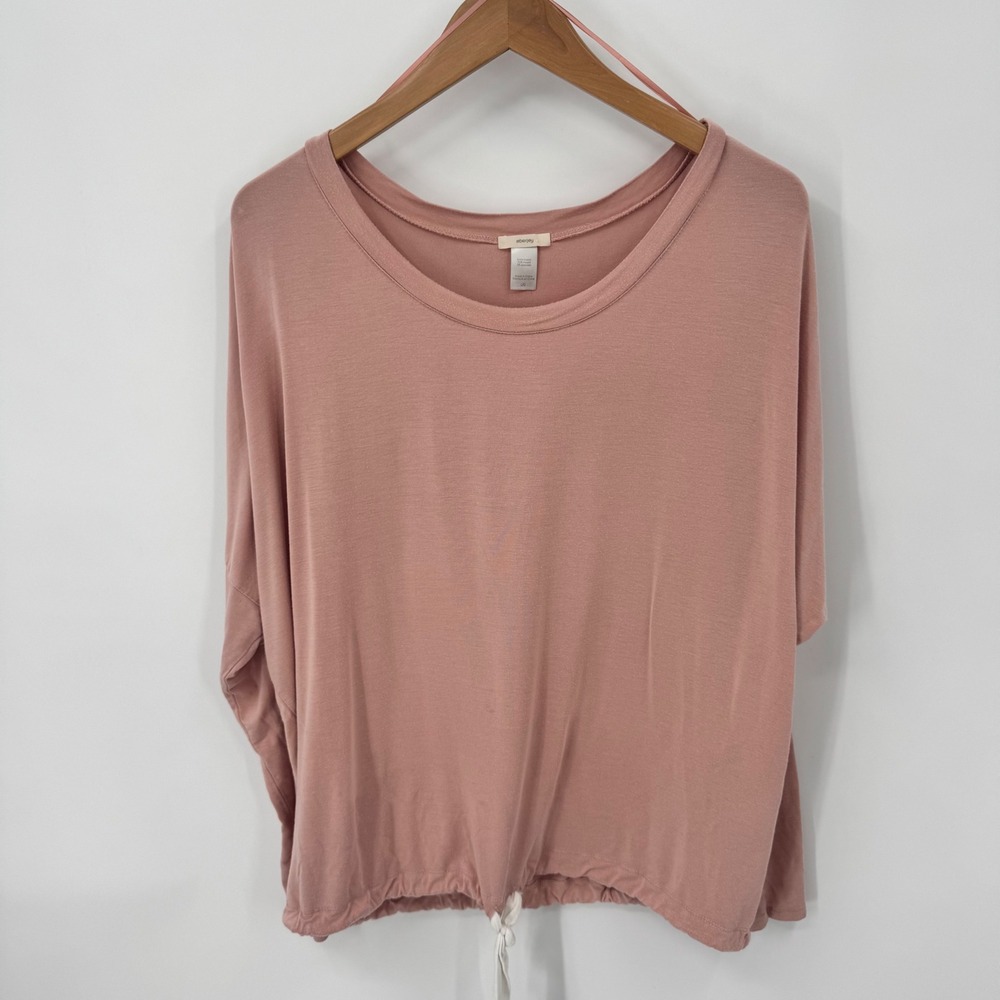 Eberjey Gisele Slouchy Pajama Lounge Top Light Pink Tie Bottom Women's Large